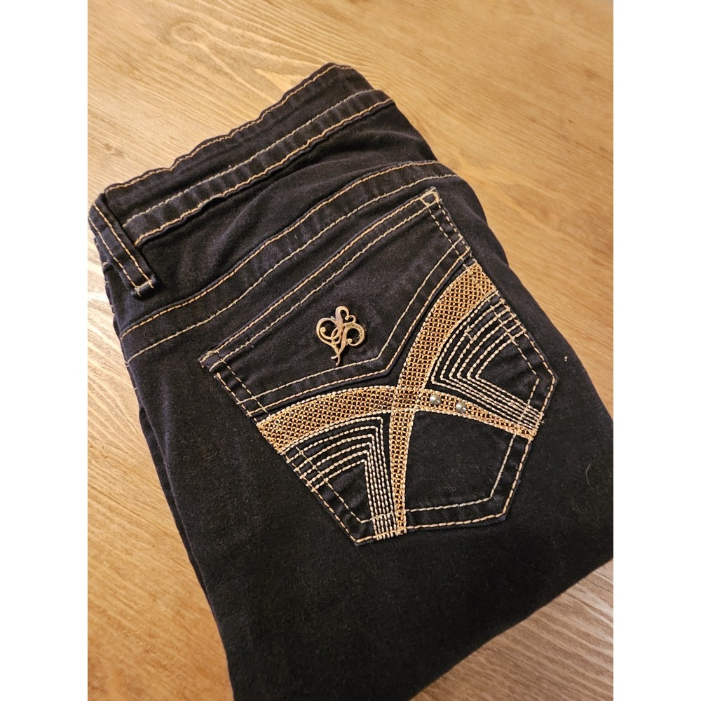 SOUTHPOLE Y2K Vintage Jeans Black Straight Women's Size 15 Grunge